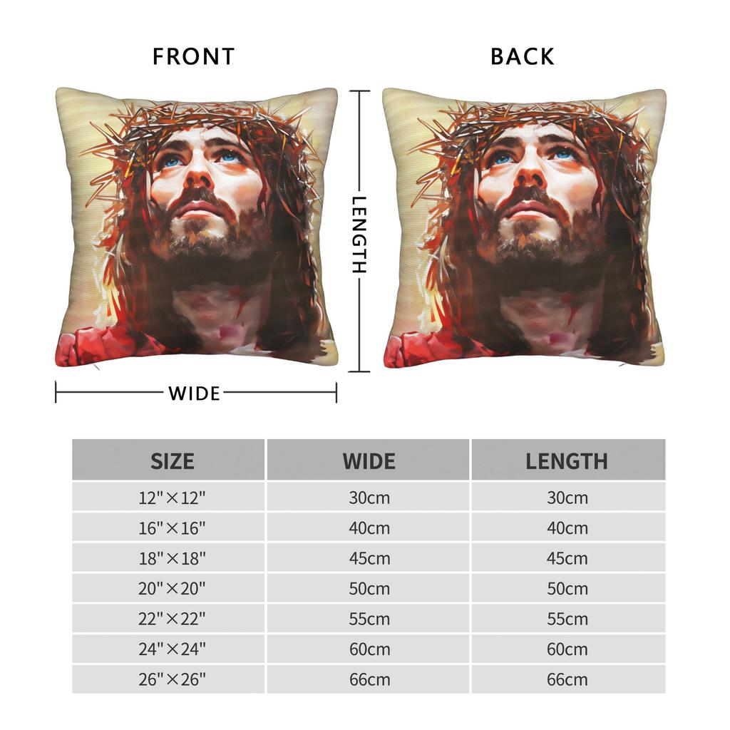 Cristo Jesus Pillow Case Print Pillow Cover For Chair Sofa Home Decor Retro Trendy Pillowcases