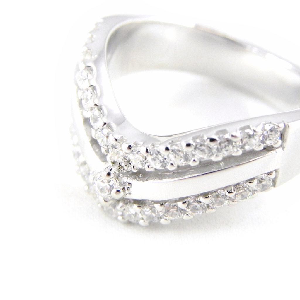 Silver Ring 'Scarlett' White