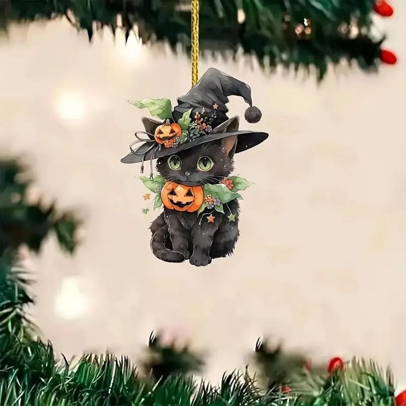 Хэллоуин Мультяшный Котенок Подвеска для Автомобиля - Праздничное Украшение Интерьера