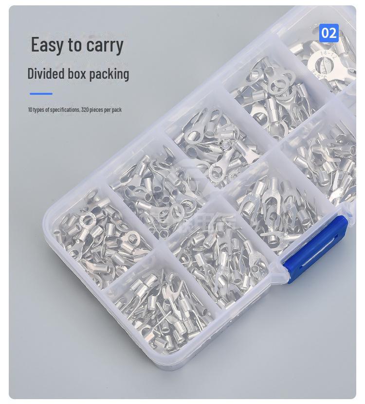 Клеммная колодка холодного прессования и набор вилочных наконечников с медными клеммами