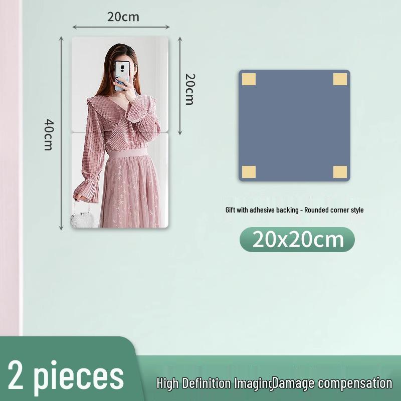 Акриловая наклейка-зеркало на всю стену с самоклеящейся основой для ванной комнаты или дверцы шкафа