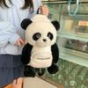 Panda Plush Backpack Cartoon Soft Doll Bag With Zipper For Daily Use