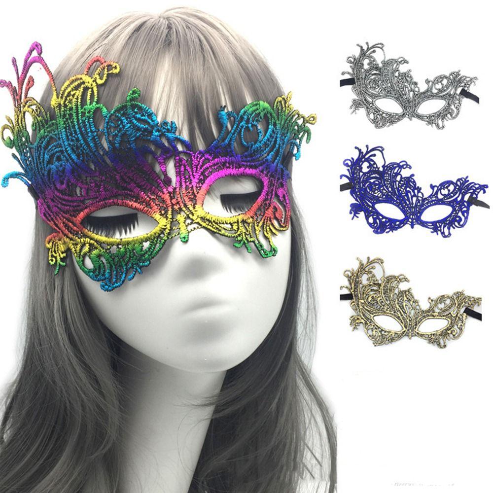 Eye Mask Face Mask Bronzing Masquerade Lace Masquerade Dance Masks Venice Mask Party Supplies