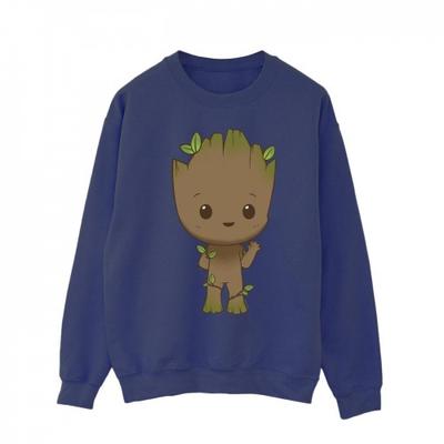 Мужской свитшот I Am Groot Чиби в волновой позе