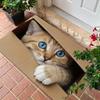 2D "Cute Little Cat Waiting for You To Come Home" Mat Welcome Mat Entrance Mat Soft and Comfortable Carpet Bathroom Entrance Mat