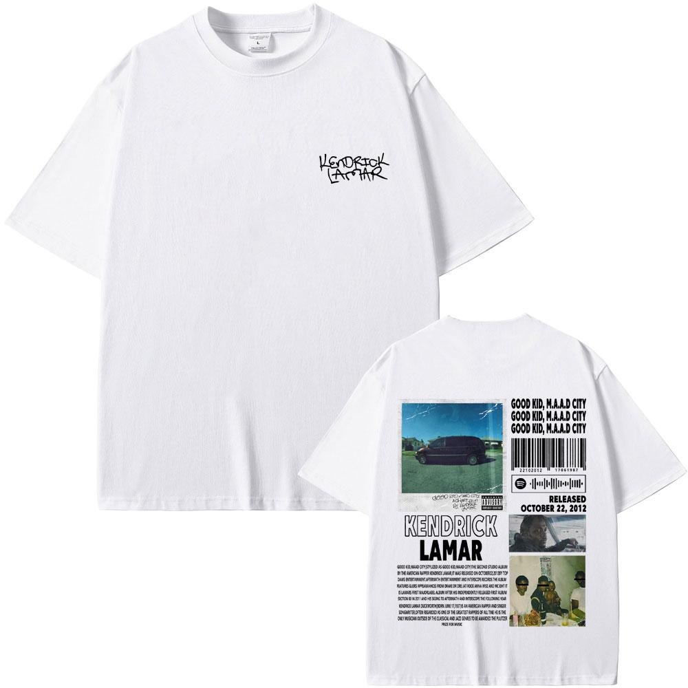 Футболка рэпера Кендрика Ламара Good Kid Money Trees Мужская хип-хоп винтажная оверсайз футболка с коротким рукавом Мужская модная трендовая футболка