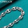 Браслет-цепочка из стерлингового серебра 925 пробы для женщин и мужчин, модные ювелирные изделия для свадебной вечеринки