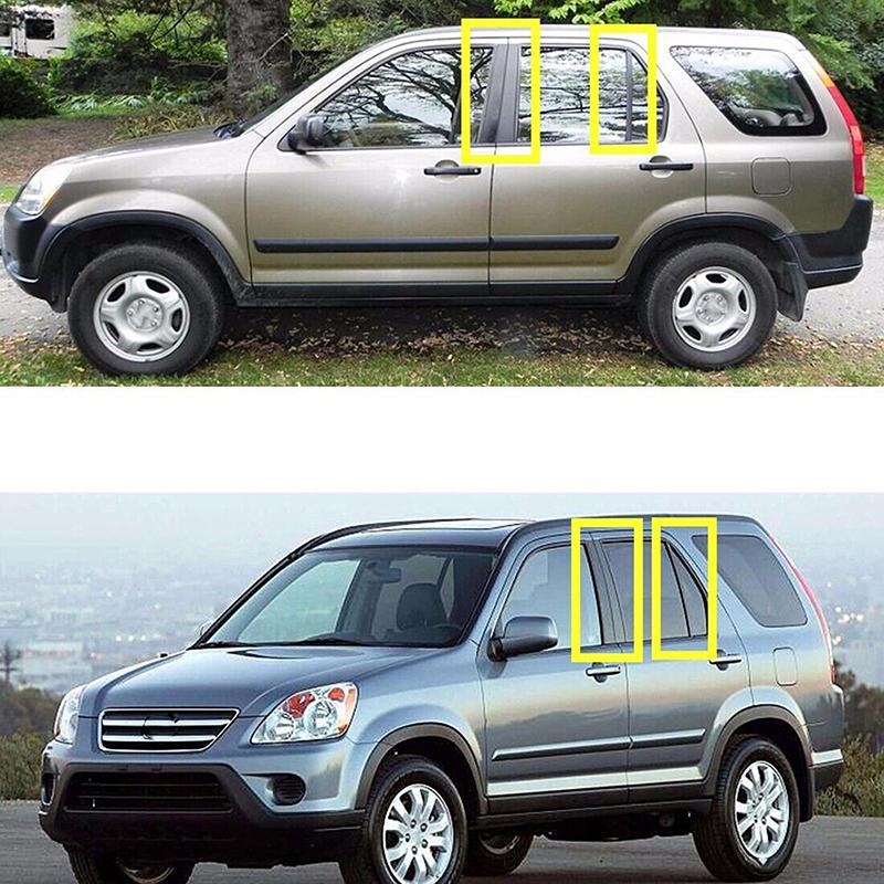 Car Glossy Piano Black Window Pillar Posts Door Trims Cover for Honda CR-V 2002-2023 Accessories Exterior