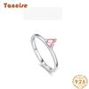 Tancise Classic 925 Sterling Silver Zircon Ring Ladies Jewelry Wedding Promise Party Gift