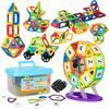 HannaBlock Magnetic Building Magnetic Educational Toys for Boys and Building Blocks 122-Pcs Blocks, Toys, Kids, Girls,