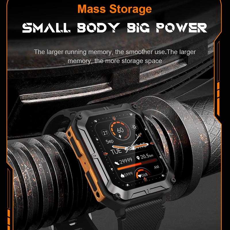 New C20 Pro Smart Watch Men Voice Assistant BT Wireless Call Business Outdoor Sports IP68 Waterproof Wristwatch For Android iOS