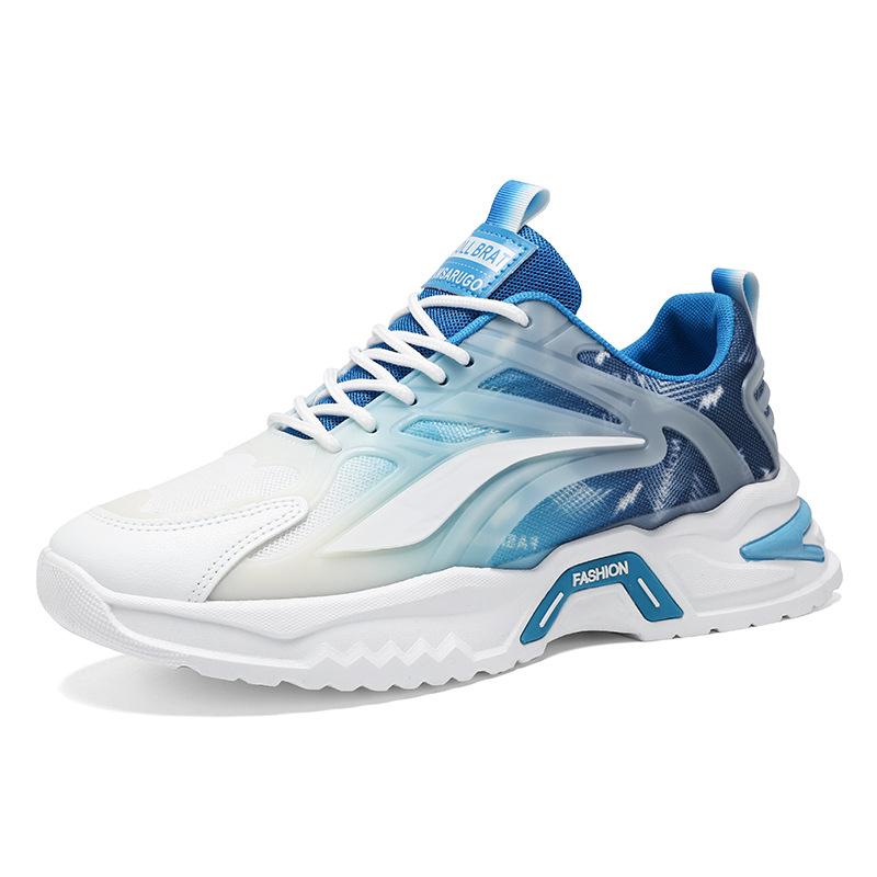 Летняя мужская обувь, новые дышащие сетчатые кроссовки, мужская корейская версия, универсальная спортивная обувь на платформе, повседневная обувь для бега, мужская обувь для папы