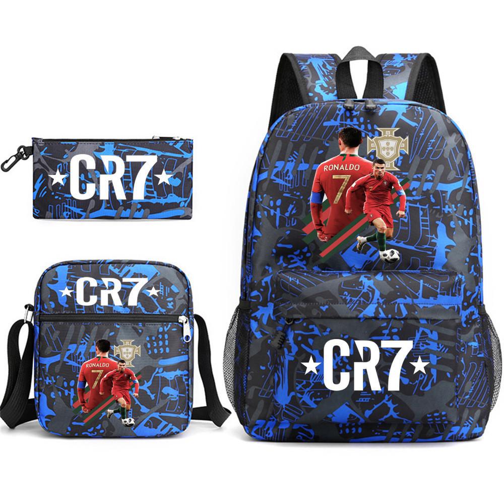 Cr7 Children's Backpack Set With Breathable Comfortable Straps And Letter Print