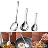Stainless Steel Spoon Spatula Long Handle Soup Spoons for Hot Pots Colander Cooking Utensils Round Kitchen Tableware