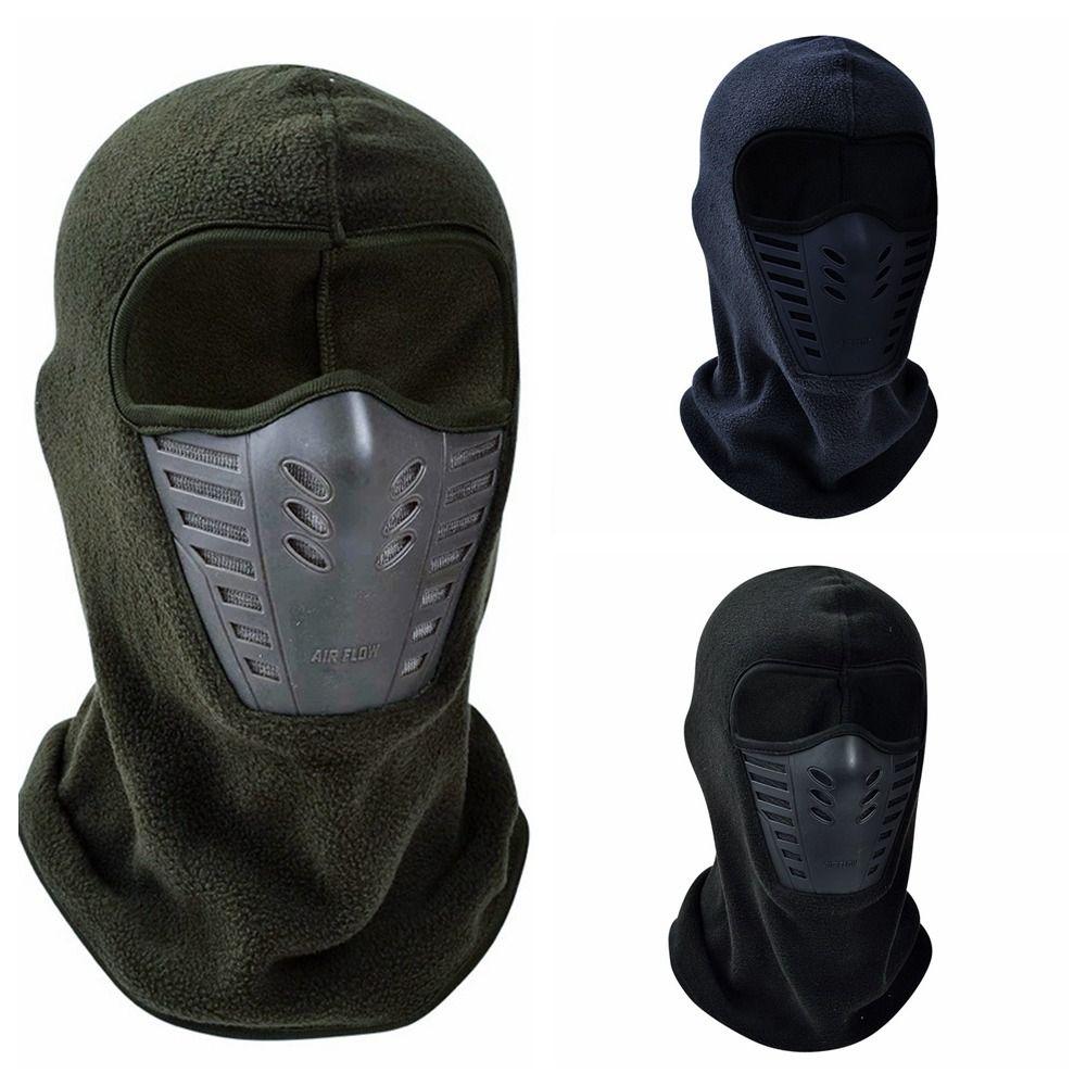 Thickened Fleece Thermal Neck Dustproof Motorcycle Mask Face Shield Skiing Riding Masked Cap Men