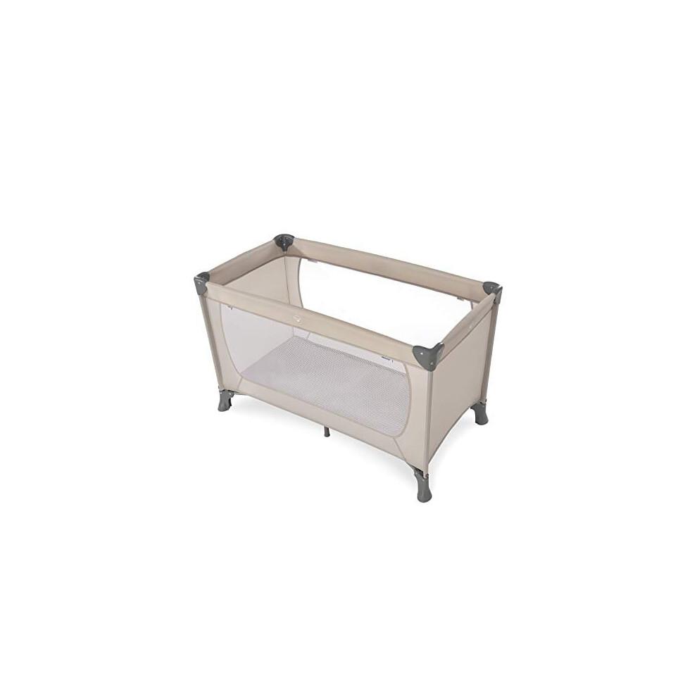 Hauck Travel Cot Dream N Play 120 x 60 cm, Portable Baby Bed from Birth up to 15 kg, Lighweight Travel Cot, Compact Folding, Inclusive Carry Bag and