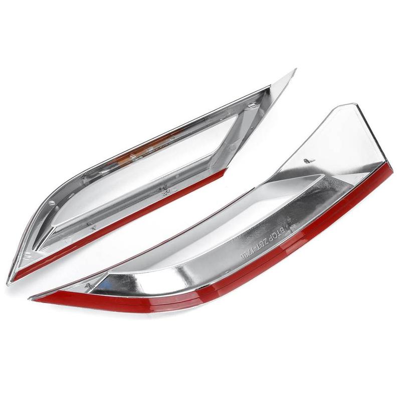 1Pair Rear Bumper Diffuser Lip Spoiler Air outlet Exhaust Strip Cover Trim For Volkswagen For VW Polo MK6 Polo Plus 2018 +