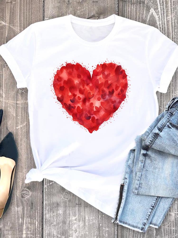 (Азиатский размер) Женская милая цветочная симпатичная футболка 90-х годов с коротким рукавом, модный принт, женские графические футболки, футболка, верхняя одежда