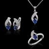Великолепный натуральный комплект из кольца, серег и ожерелья с кианитом грушевидной формы из стерлингового серебра 925 пробы с настоящим драгоценным камнем, изысканные ювелирные украшения для женского банкета, подарок