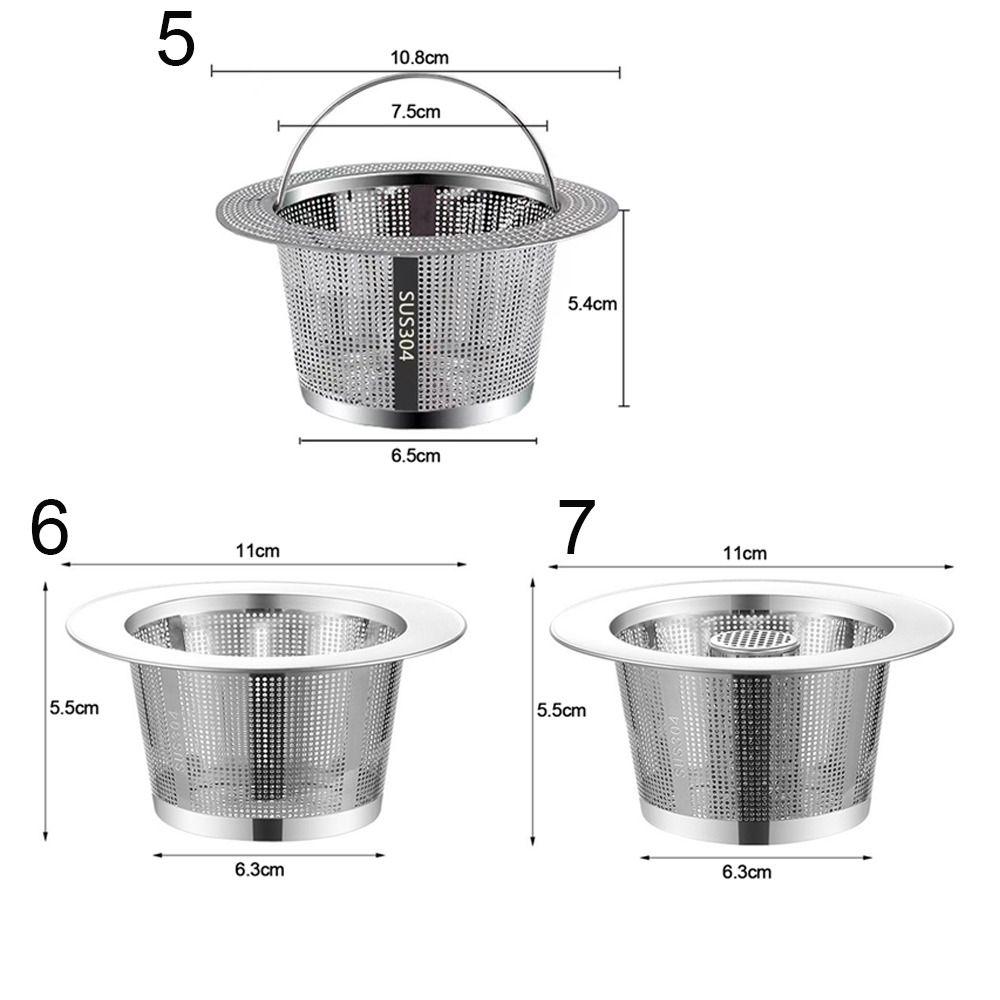 Stainless Steel Sink Strainer Round Shape Anti-blocking Drain Stopper Mesh Hair Catcher Floor Waste Filter Net