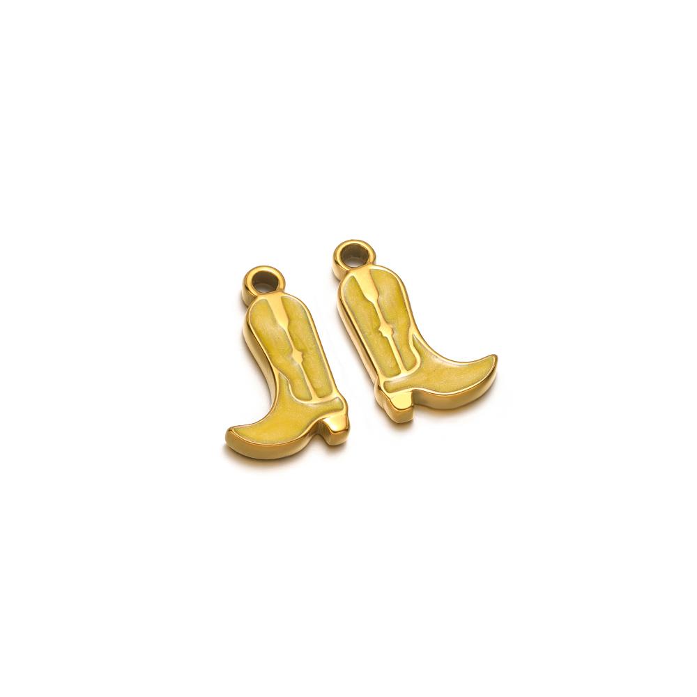 5pcs Stainless Steel Enamel Heart Star Martin Boot Shoes Charms for DIY Jewelry Necklace Bracelet Earring Making Accessories