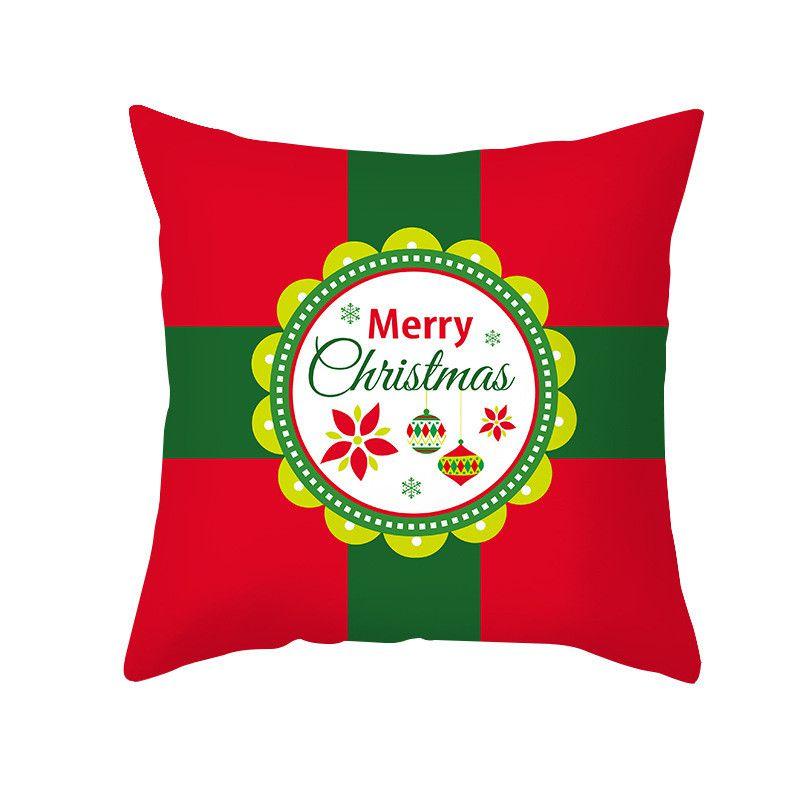 Luxurious Peach Skin Velvet Christmas Cushion Cover With Charming Santa Claus Print For Home