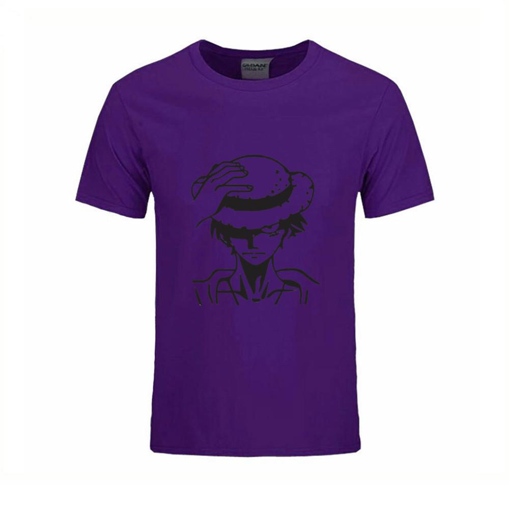 White Black Men T Shirt Short Sleeve One Piece Luffy Casual 3D Tshirt Homme O Neck