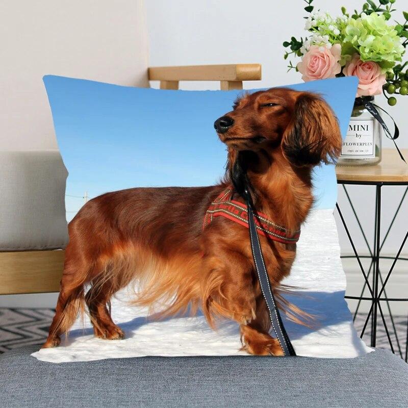 Такса животное Лидер продаж наволочка новогоднее украшение свадьба