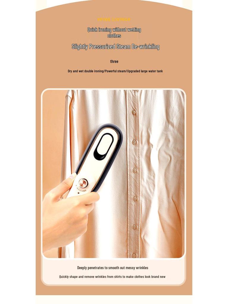 Portable Dual-Use Garment Steamer & Iron