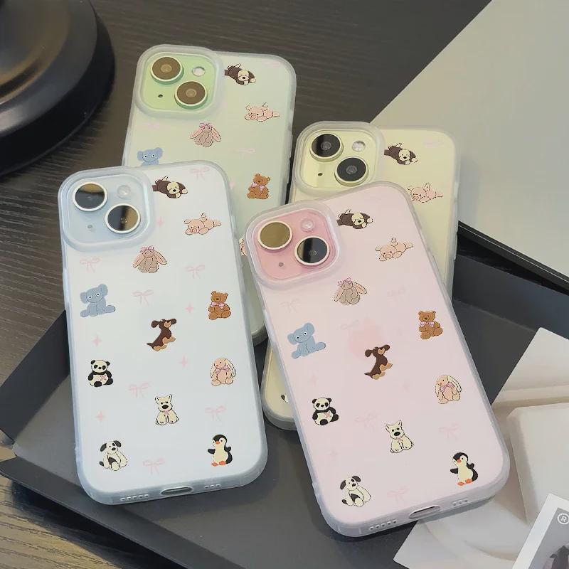 Высококачественный чехол Animal Bow для Apple iPhone 11/12/13/14 Pro/15 Pro Max