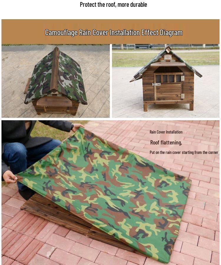 Handmade Solid Wood Outdoor Dog Kennel - Weatherproof, Large & Durable