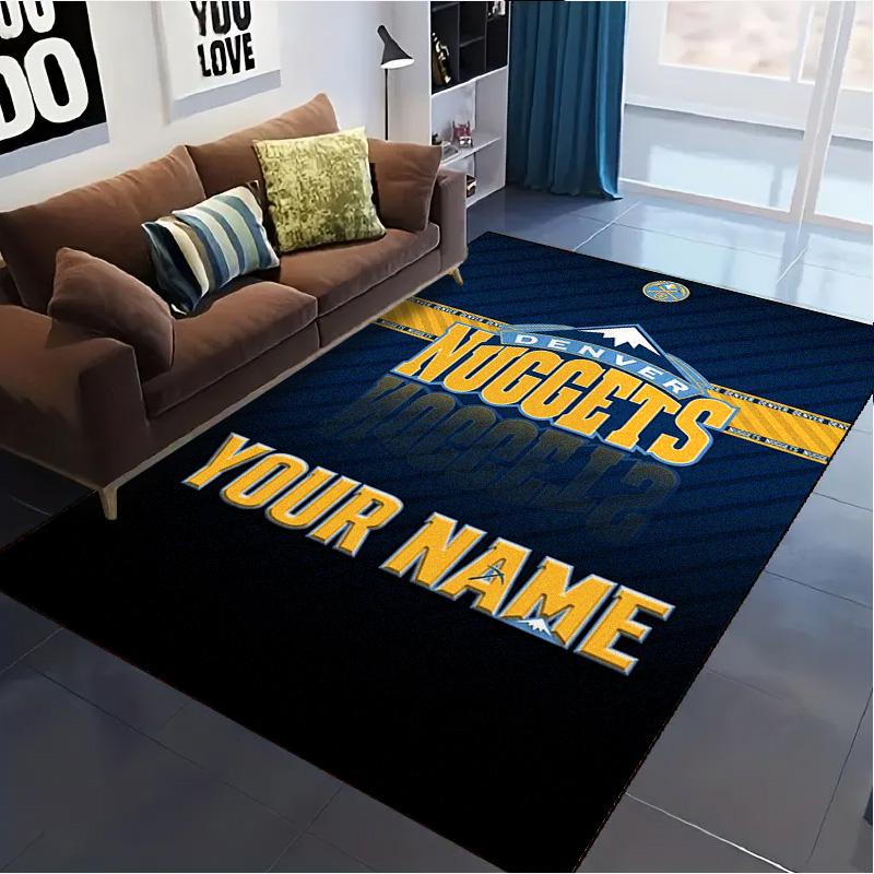 Name Custom Denver Nuggets Carpet Rug for Living Room Bedroom Home Sofa Decoration,Kids play Non-slip Floor Mat
