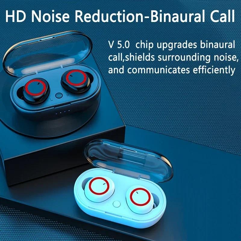 Y50 Bluetooth наушники Беспроводные наушники Сенсорное управление Спортивные наушники Микрофоны Музыкальная гарнитура для xiaomi TWS Lenovo