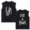 Korn Follow The Leader Rock Band Винтажные потертые майки-безрукавки Мужские готические безрукавки Хлопковые футболки большого размера