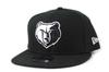 New Era 9FIFTY Snapback Black NBA Western Memphis Grizzlies Cap, & White, Conference,