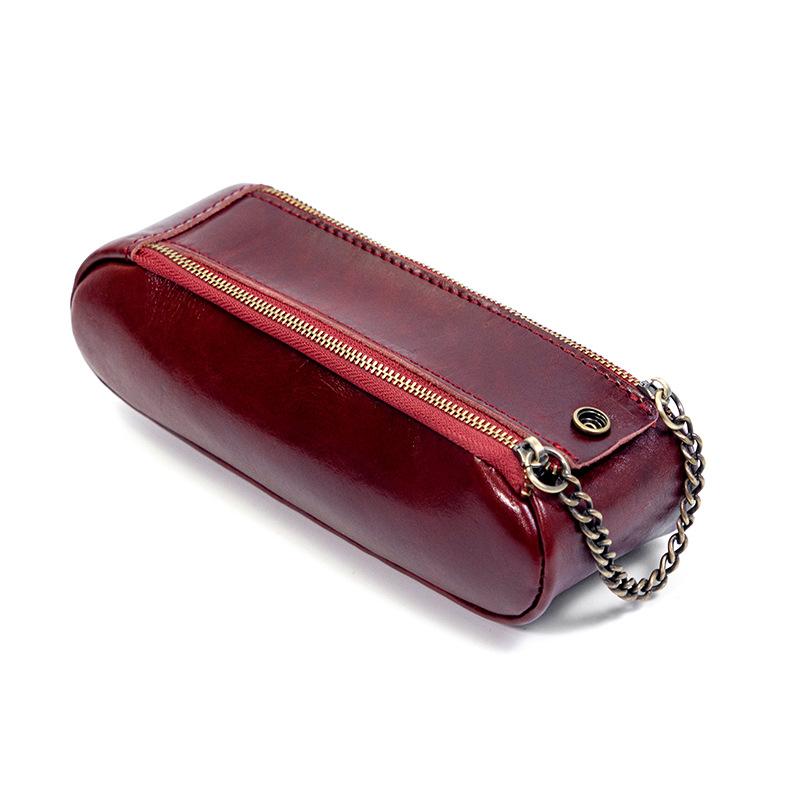 Ретро Ручная Работа Унисекс Кожа Crazy Horse Пенал Кожаный Пенал Первый Слой Коровья Кожа Студенческий Пенал Пенал для Канцелярских Принадлежностей