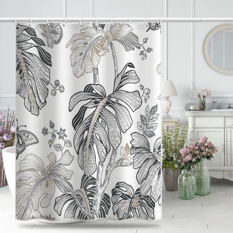 Bathroom Thickened Waterproof Curtain Mildew Proof Shower Curtain Shower Partition Curtain Shower Curtain Bathroom Curtain Free Perforation