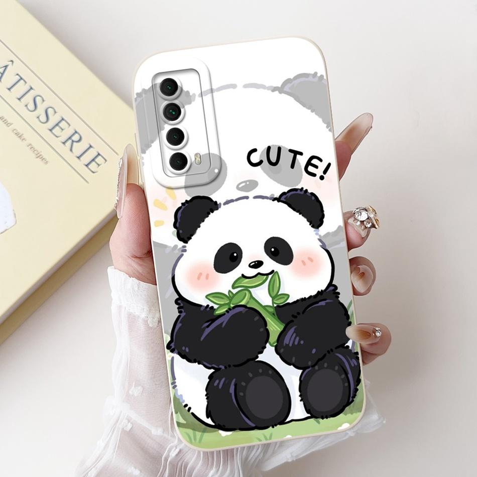 For Huawei P Smart 2021 Case Huawei Y7a PPA-LX3 PPA-LX2 PPA-LX3 Cute Panda Rabbit Soft Silicone Shockproof Phone Cases