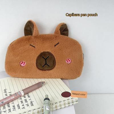 Capibara плюшевый пенал мультфильм Capybara большой емкости пенал для ручек канцелярские принадлежности сумка косметичка