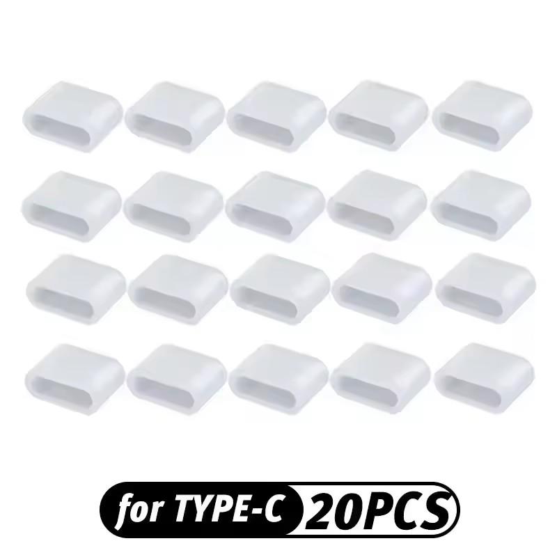 Type-C Charging Port Transparent Dust Plug With Rope Anti-Lost Dustproof Protector Cap Stopper Data Cable USB Type C Clear Cover2