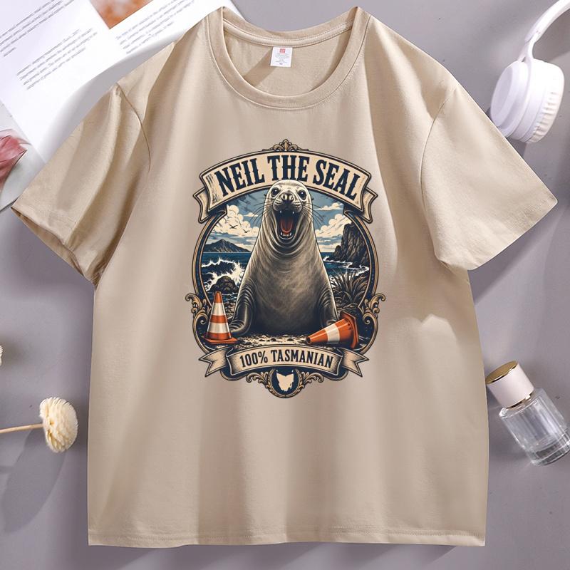 Vintage Neil The Seal Become Ungovernable Tshirt Unisex Unisex Funny Animal Meme Tshirts Graphic Tee Streetwear Unisex Clothes
