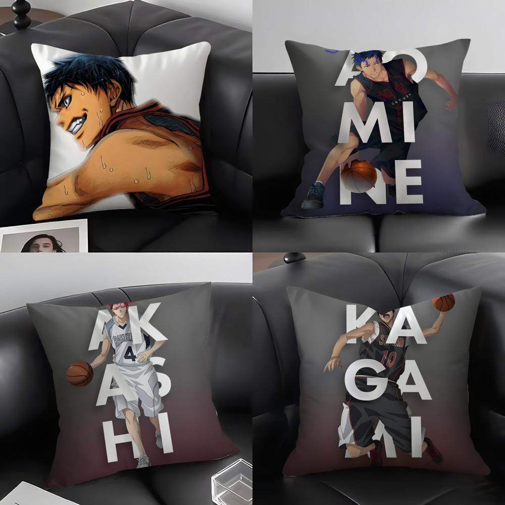 KKuruko No BasketT Anime Cushion Cover Pillowcase Ultra Soft Skin Friendly Fabric Cloud Like Comfort Concealed Zipper