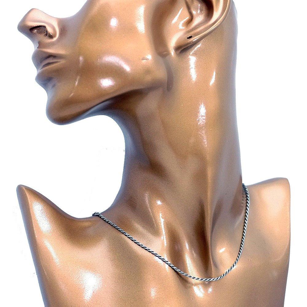 Сделано в Италии Серебро 925 Проба Цепочка Шнурок для Мужчин SA 1мм 50см [Серебристый Один] [Серебристый, Ультратонкий, Длинный]