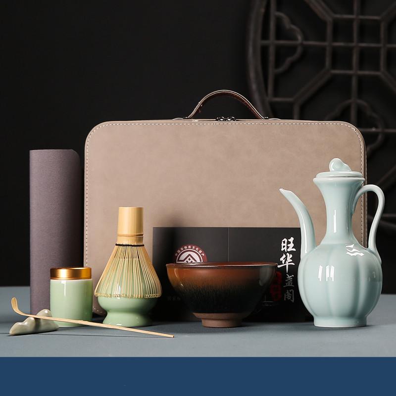 7 шт./набор ручной работы для дома, легко чистящийся чайный набор матча, подставка для инструментов, миска, венчик, совок, подарочные церемониальные традиционные японские чайные сервизы