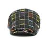 Клетчатый берет Женский Британский Винтажный Прогрессивный Шляпа Кепка Художника Мужская Кепка с Козырьком