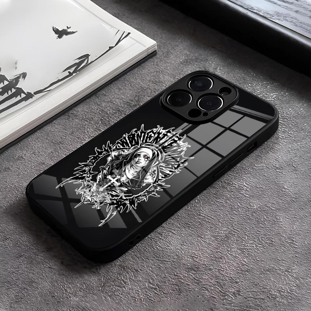 Крутой чехол для телефона в стиле Old School с татуировками для IPhone 17 15 Pro Max 12 16 14 Plus 11 13 Pro X XR XS 7 8 Plus SE Стеклянная крышка