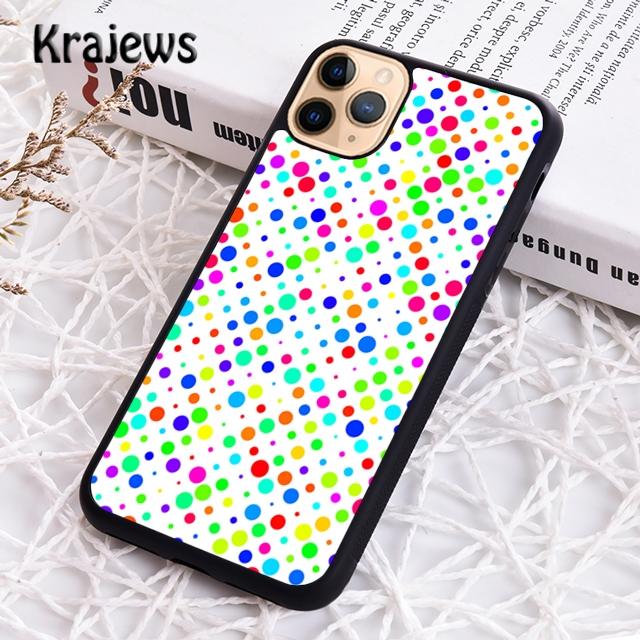 Krajews Чехол-накладка с разноцветным горошком Для iPhone 17 Air 16 15 14 plus 11 12 13 pro max чехол Ракушка Fundas