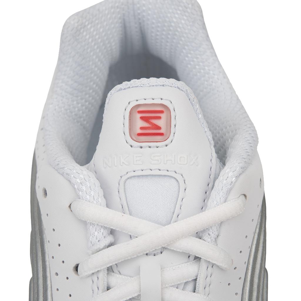 Nike Shox R4 White Metallic женские кроссовки Metallic-Silver Max-Orange AR3565-101