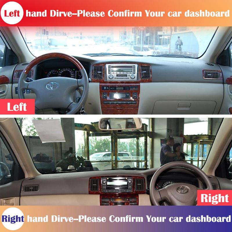 Для Toyota Corolla E120 E130 2000~2007 Противоскользящий коврик Чехол-подкладка на панель приборов Защита от солнца Dashmat Автоаксессуары 2006 2005 2004 2003