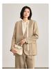 Heavy industry gold wire collarless suit